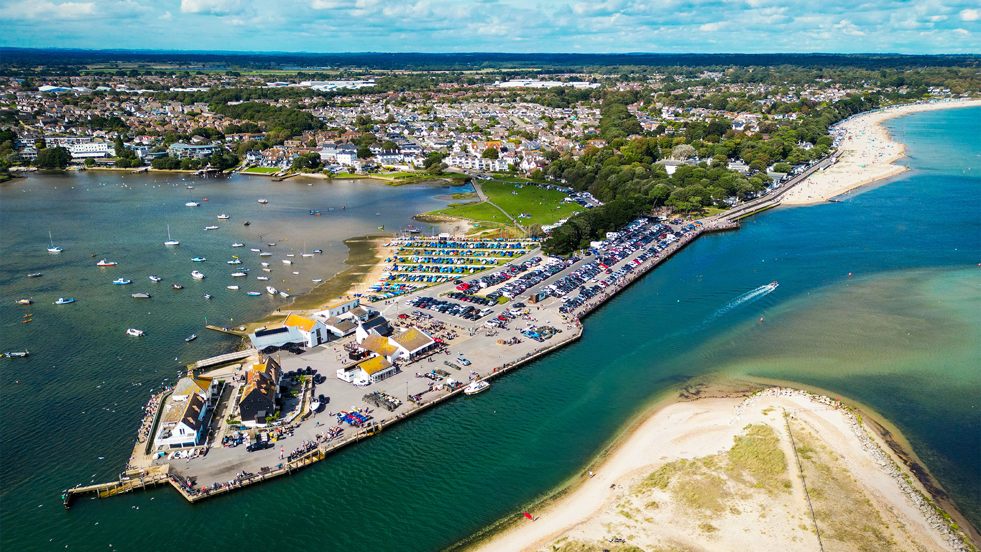 Richard Carr Properties Property | Residential Developments | Bordeaux, Chewton Farm Road, Christchurch, Dorset | Aerial view of Mudeford, Christchurch